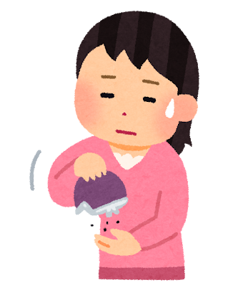 財布にお金が入っていない女性のイラスト