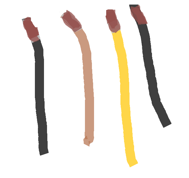 白髪が生えてきた毛先をリタッチするイラスト