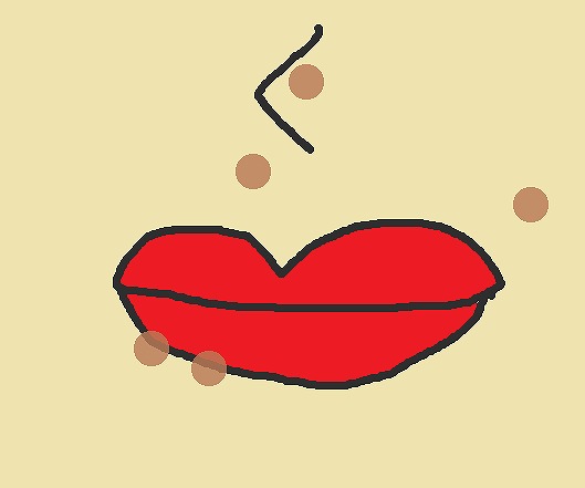 自作の鼻から下のイラスト